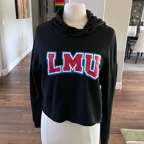 Womens Cropped Hooded LMU Sweatshirt-L - Picture 6 of 12